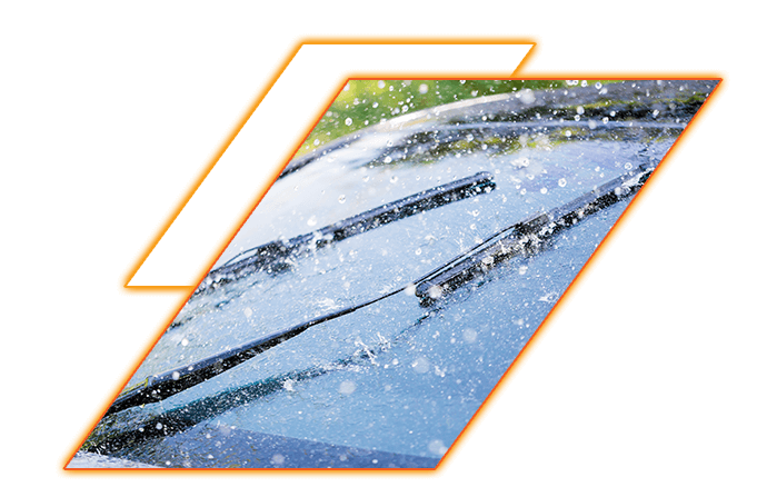 Image of wiper blades on windscreen