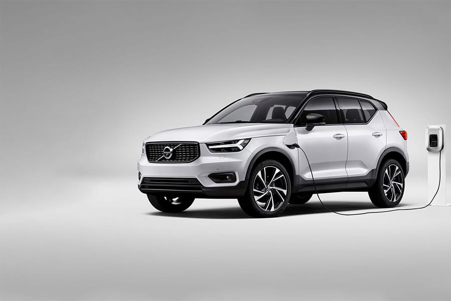 Volvo XC40 plugged in and charging