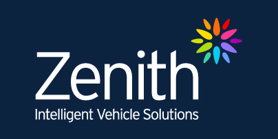 Zenith logo - full colour white