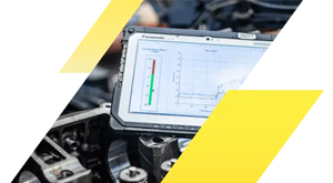 Tablet device with vehicle for testing