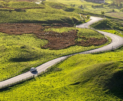 windy road through the Yorkshire dales