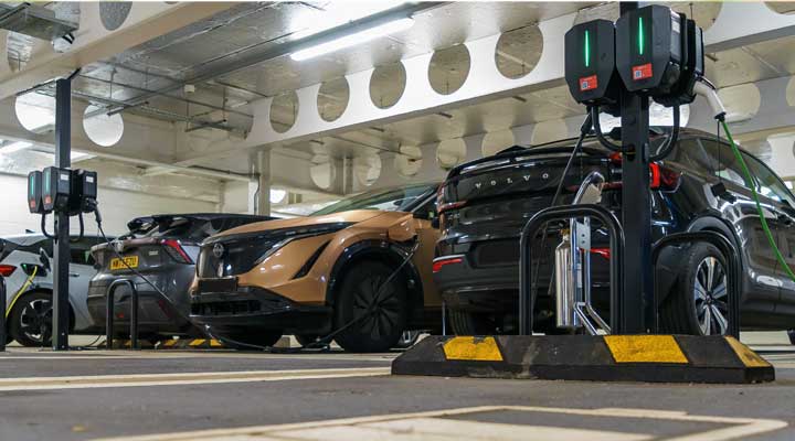 car park electric charging bays