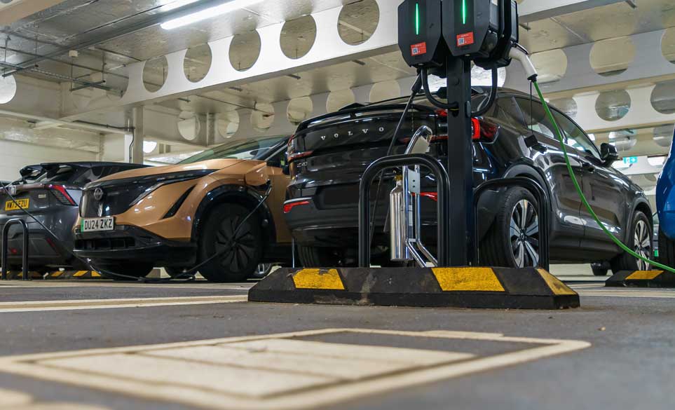 car park electric charging bays