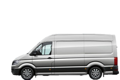 Side view of a hi-roof van