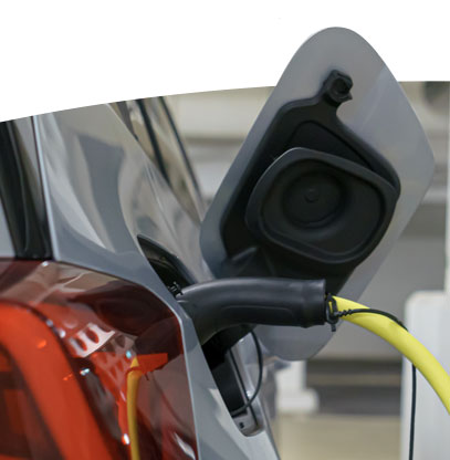 Vehicle charging close up