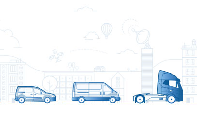 illustration of car van and lorry.