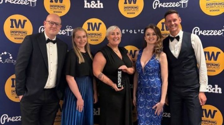Zenith team pictured with Inspiring Workplace Awards