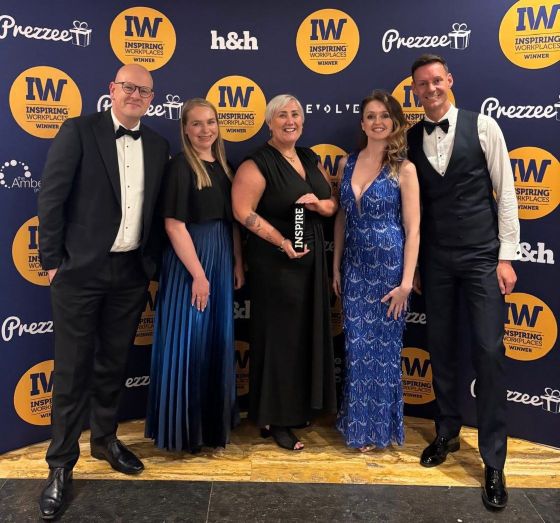 Zenith team pictured with Inspiring Workplace Awards