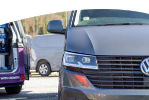 vans parked