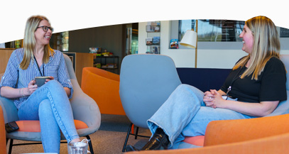 two people chatting