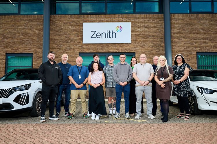 Zenith colleagues outside new Altrincham office